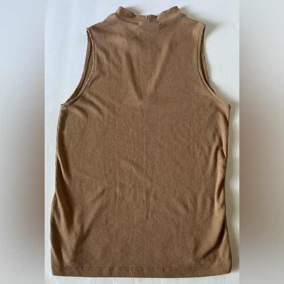 NWT Zara Trafaluc stretch tan top - Picture 2 of 4